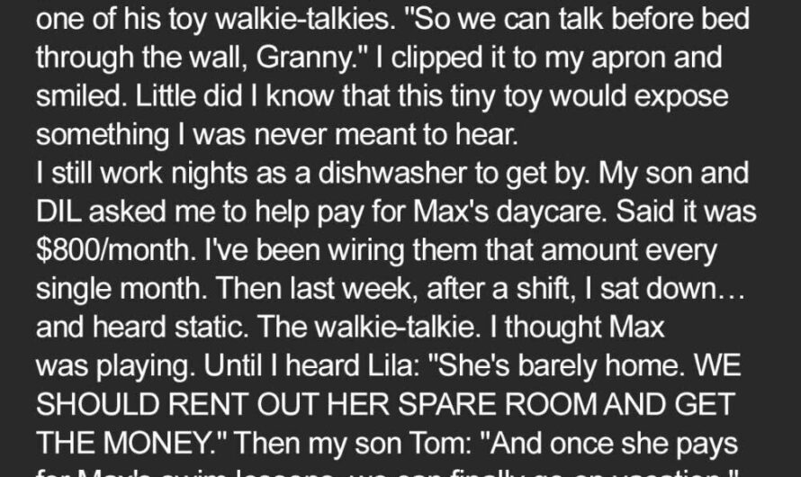 My Grandson Quietly Gave Me a Walkie-Talkie for Nighttime Talks – One Night, I Heard Something That Broke My Heart