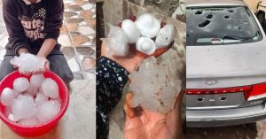 Giant hail recorded Tuesday evening in the town of… See more